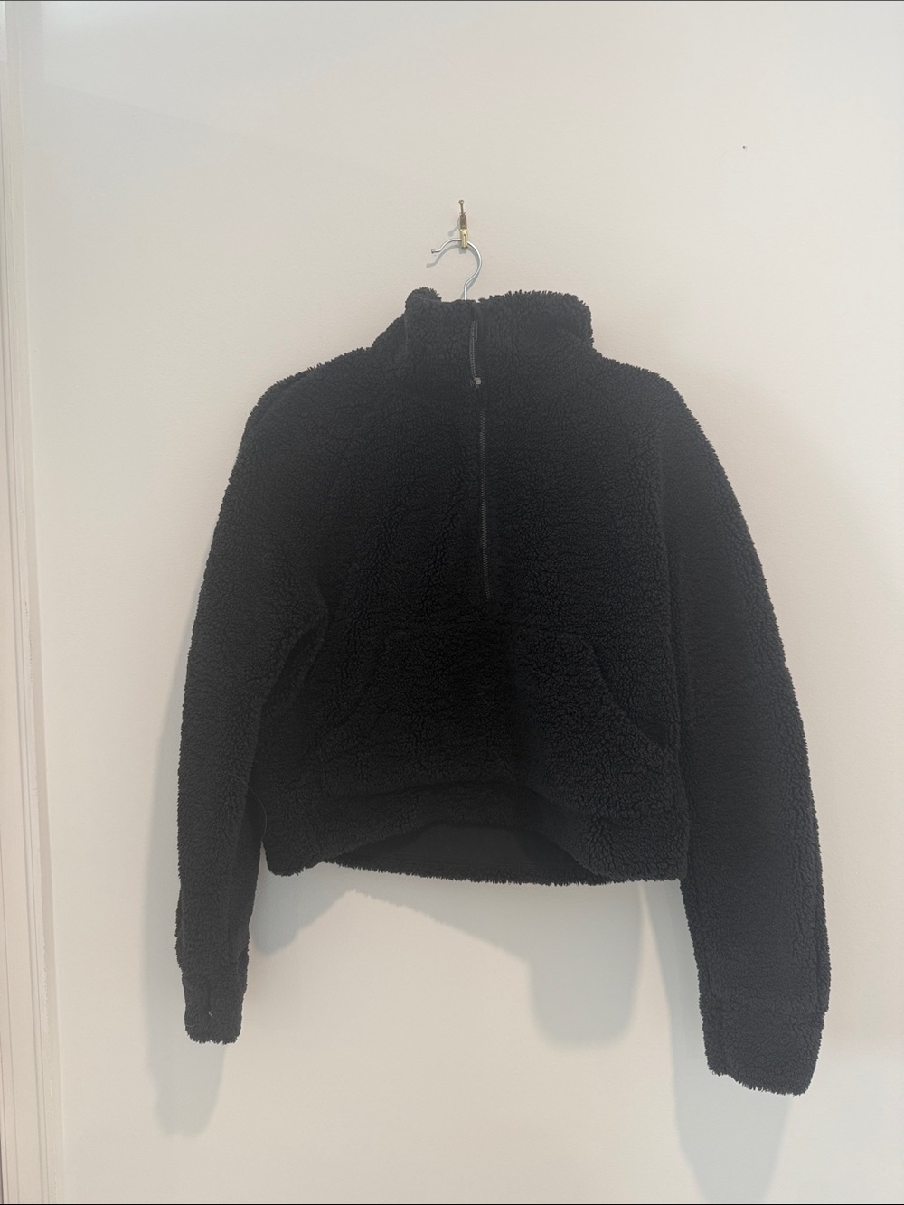 Lululemon: Black Teddy Fleece Scuba Jacket